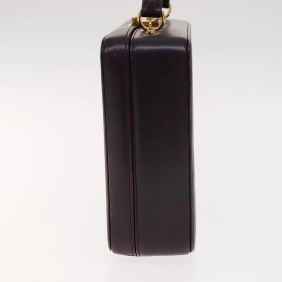 GUCCI Hand Bag Leather 2way Purple Gold Auth 107260 - Picture 6 of 16